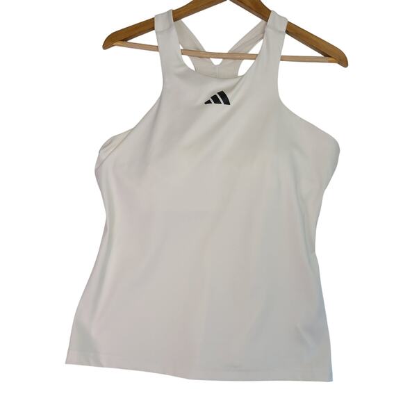 Adidas Women's Designed For Training Tank Top Sleeveless White Size Large - Picture 1 of 9